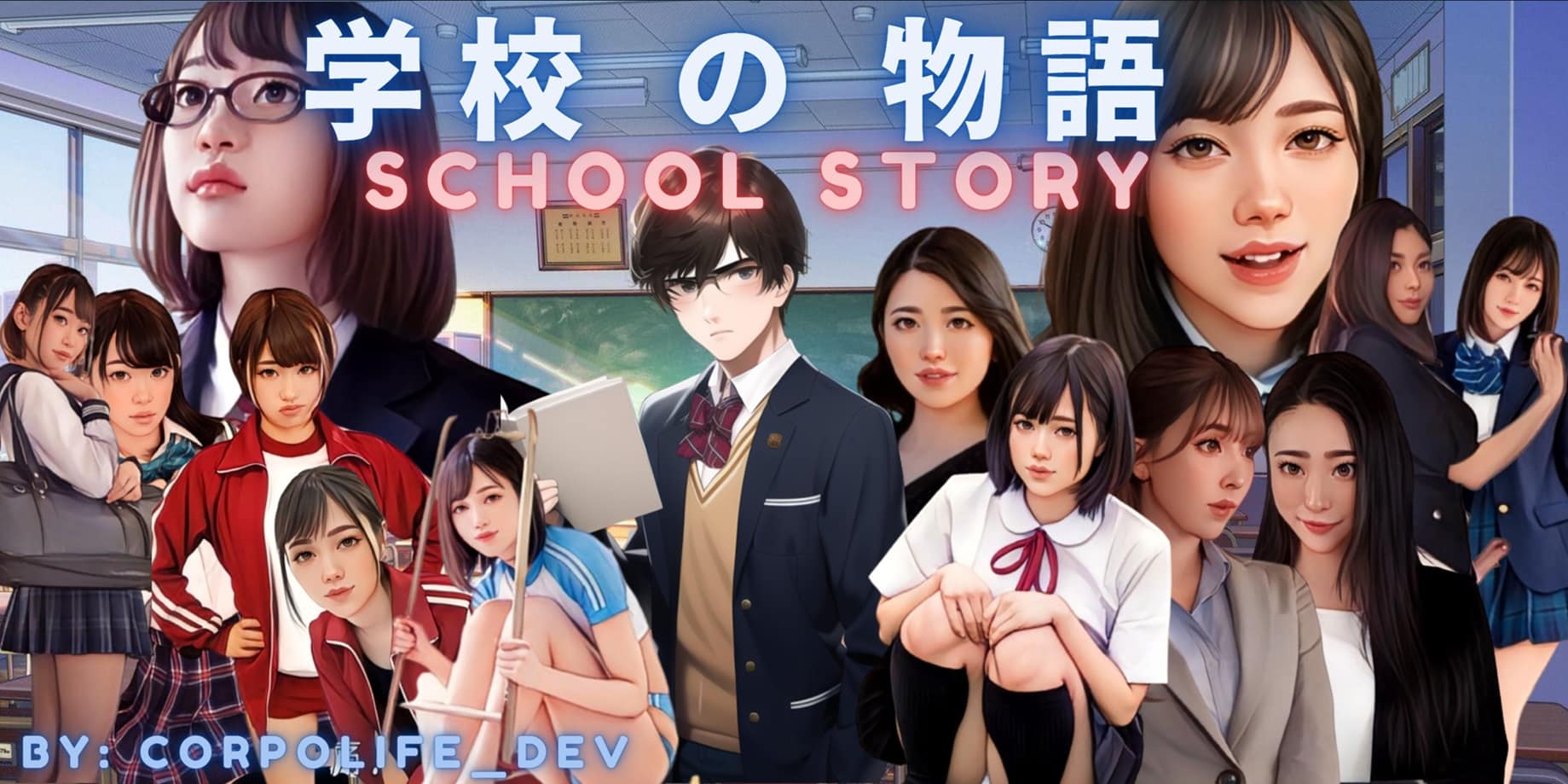 《学校の物语》下载 V0.18b 真人演绎SLG游戏